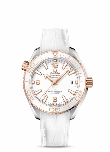 Omega Seamaster Planet Ocean 600M Co-Axial 39.5 Master Chronometer Stainless Steel / Sedna Gold / White / Alligator 215.23.40.20.04.001 (21523402004001)